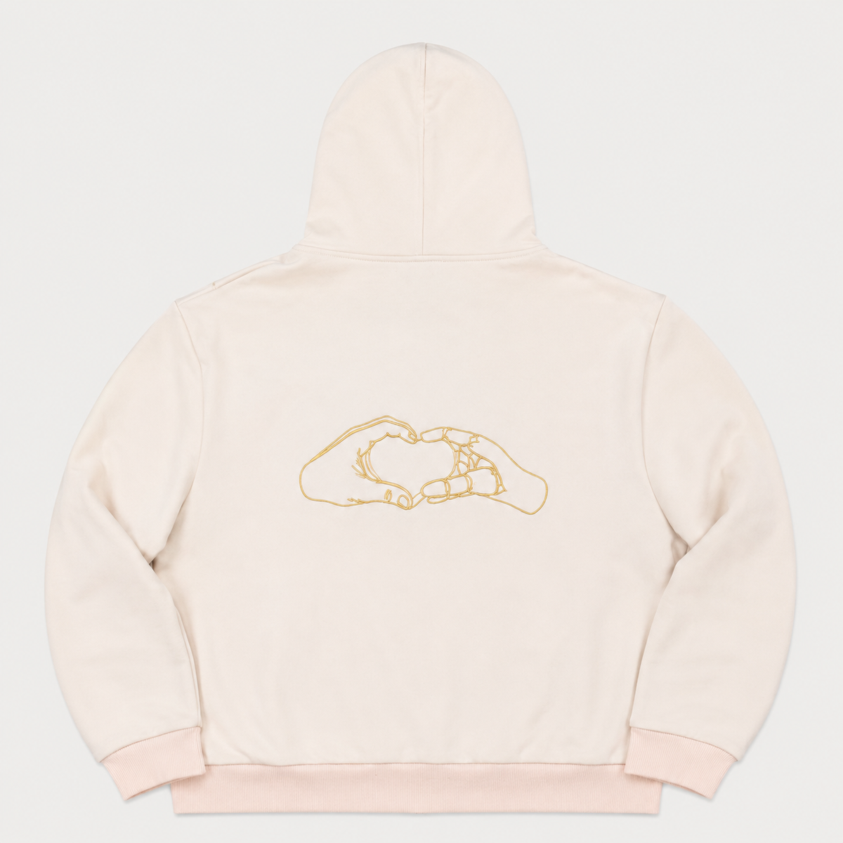 Volto Santo x Y.O.U. Connection Script Full-Zip Hoodie in Bone