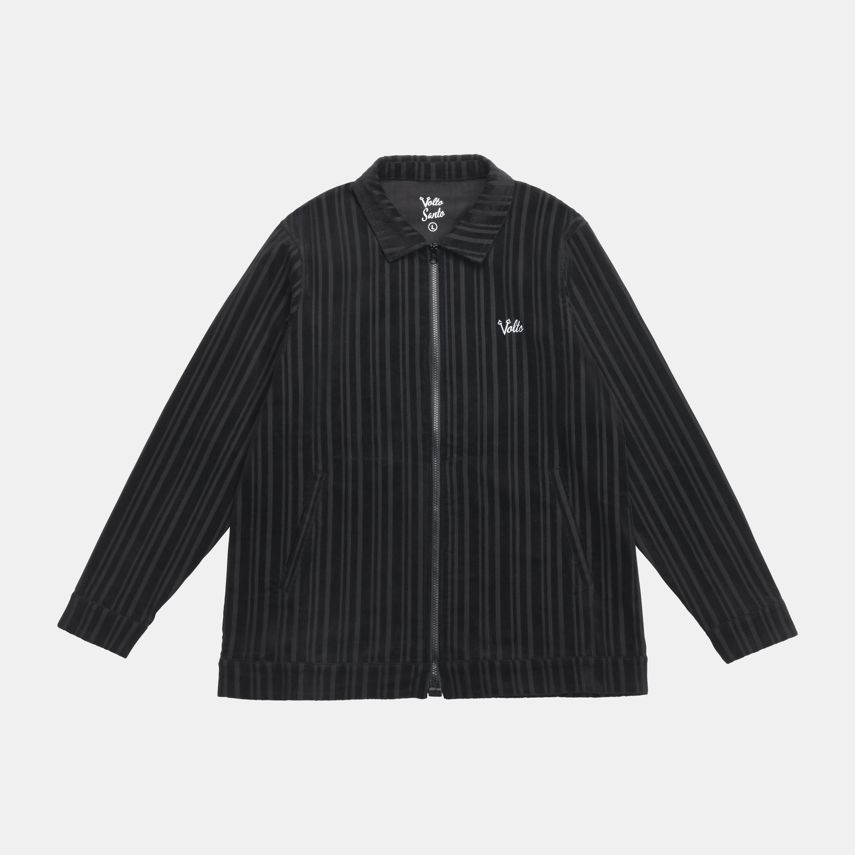 Volto Pinstripe Cordo Shirt Jacket