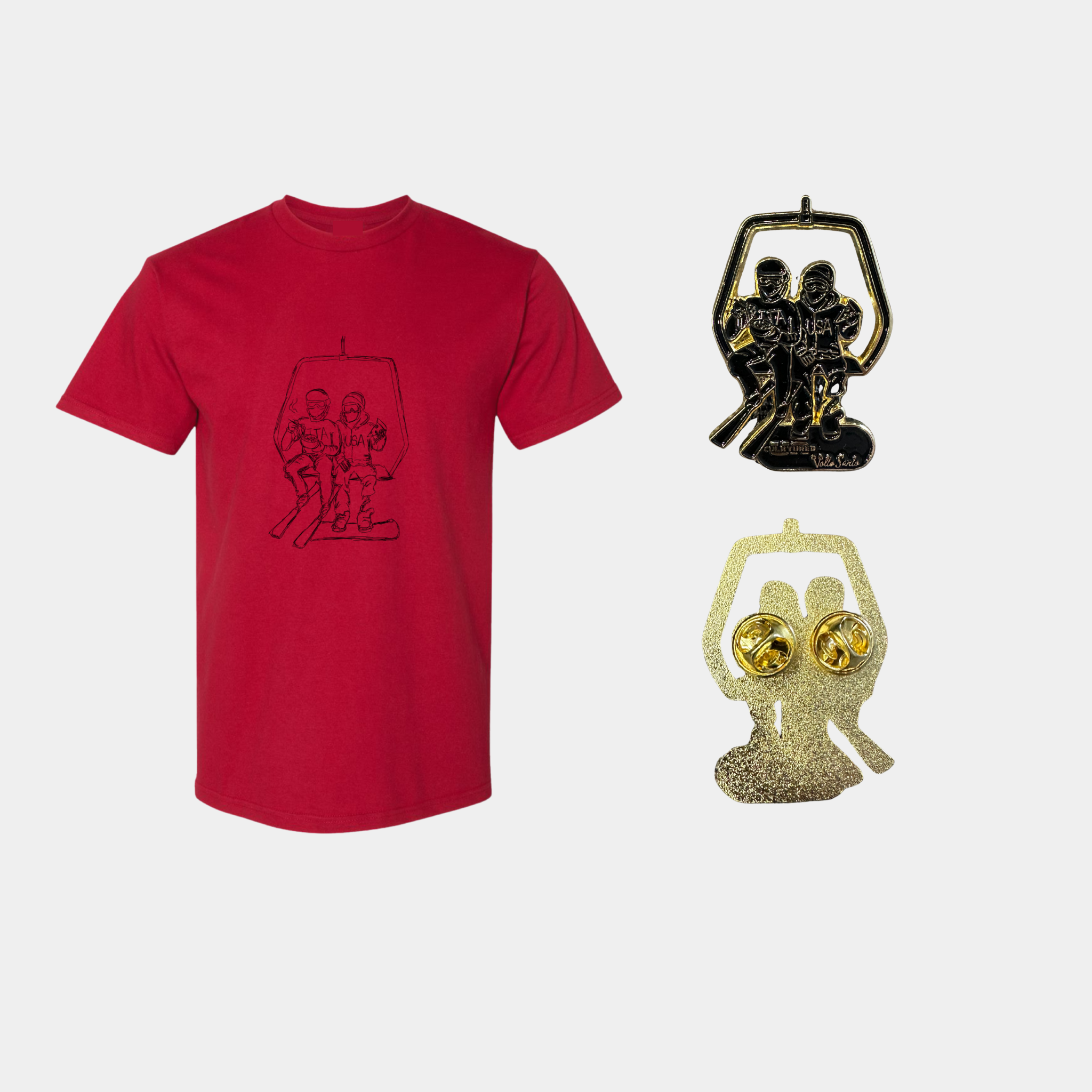 Volto Santo x Culxtured Tee/Pin Bundle