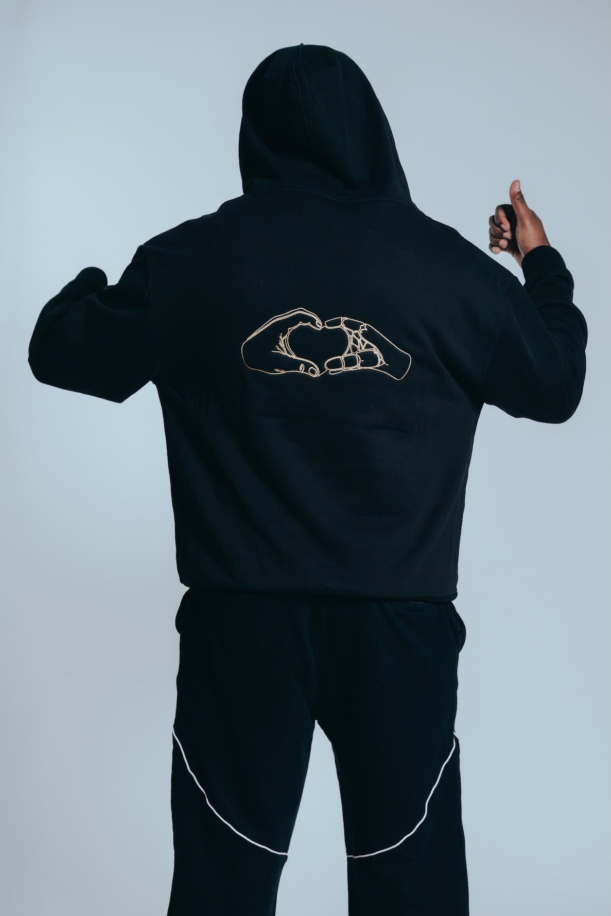 Volto Santo x Y.O.U. Connection Script Full-Zip Hoodie in Black