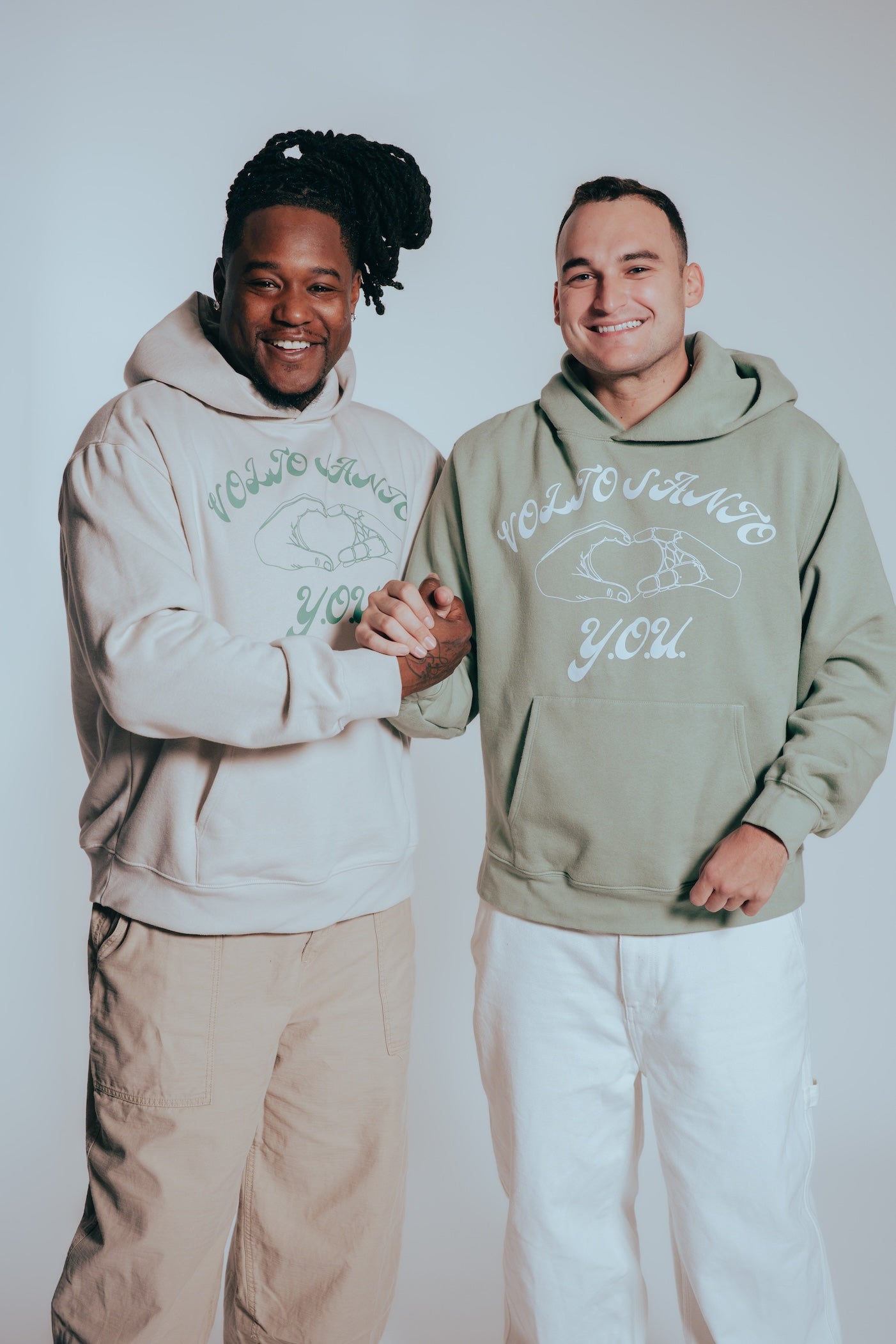 Volto Santo x Y.O.U. Heart Hands Pullover Hoodie in Honey Dew