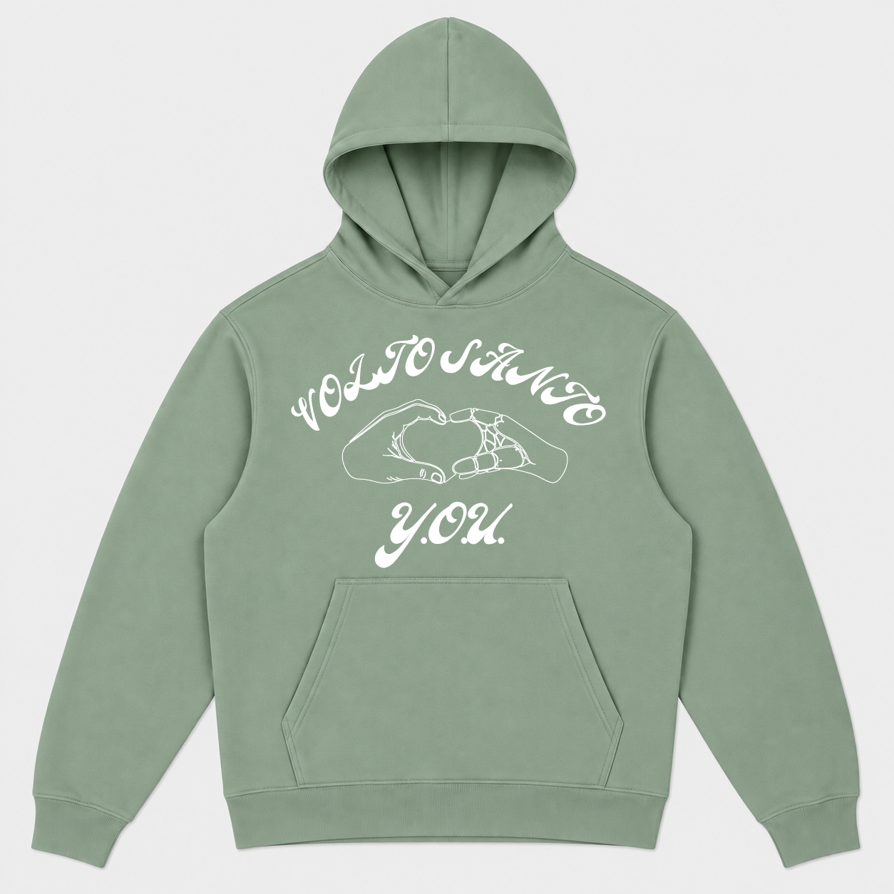 Volto Santo x Y.O.U. Heart Hands Pullover Hoodie in Honey Dew