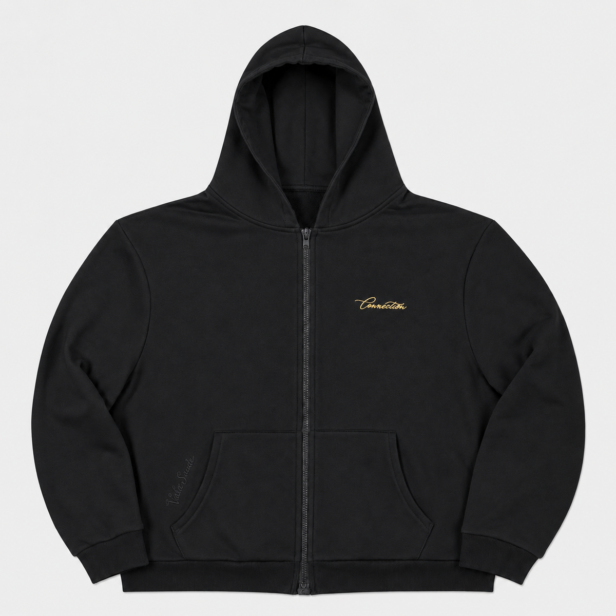 Volto Santo x Y.O.U. Connection Script Full-Zip Hoodie in Black