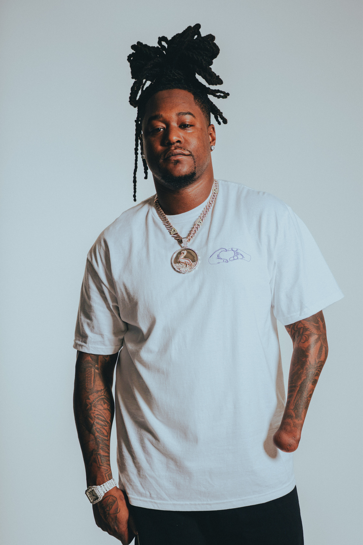 Volto Santo x Y.O.U. Adaptive Together Graphic Tee V1 in White/Purple